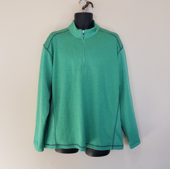 Pebble Beach Performance Sweater Large Green Half - Picture 2 of 7